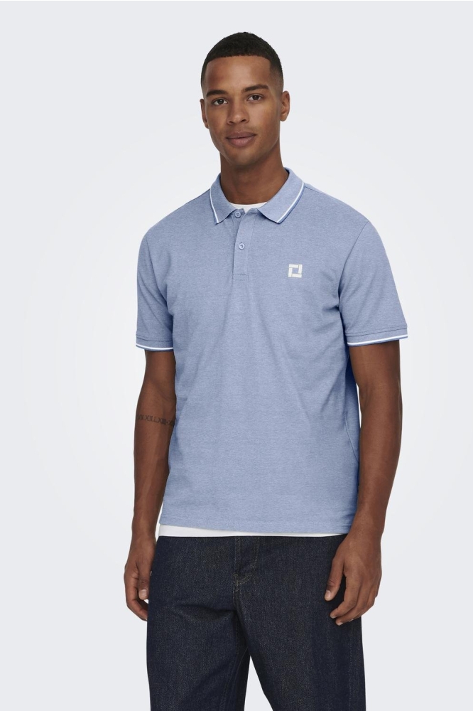 ONSFLETCHER SLIM SS POLO NOOS 22024827 Marina/MARINA W